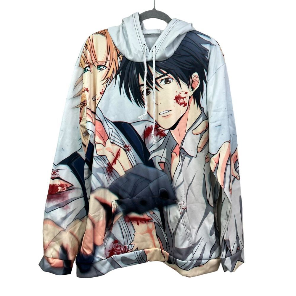 Banana Fish Womens Hoodie Sweatshirt Anime Manga Graphic Print Pocket Sz 4XL*